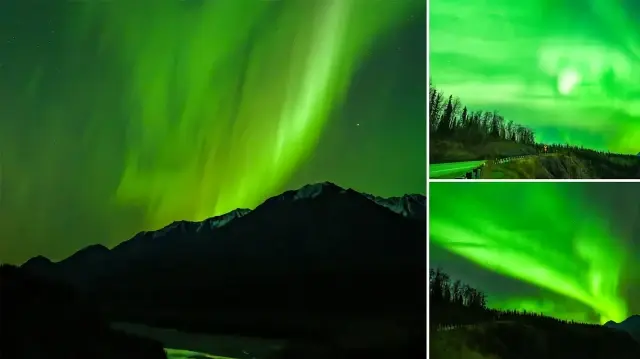 kuzey isiklari alaskanin matanuska buzulu vadisini aydinlatti upHvalsr